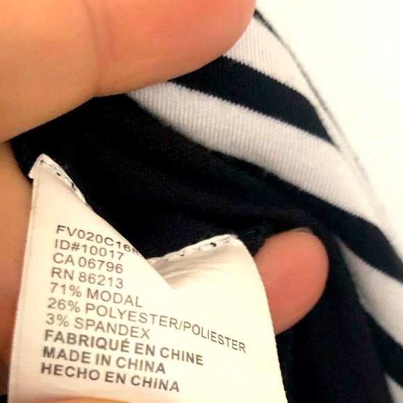 Black and white Tristan modal t-shirt, size M - Picture 3 of 5